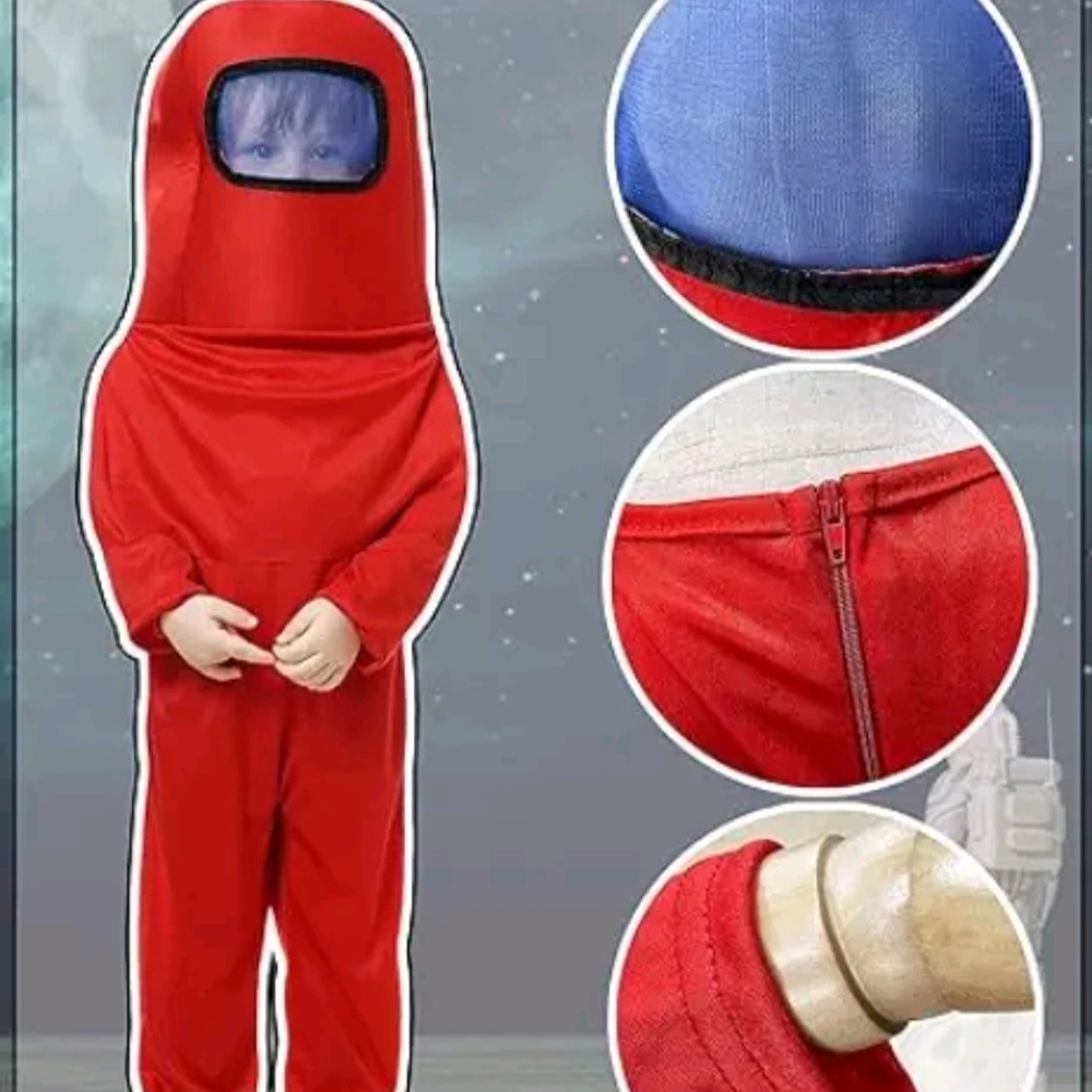 Red Astronaut Kids Costume